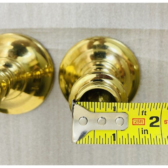 VTG Virginia Metalcrafters Brass Candlesticks Set of 2 – 3” Tall USA Made - Picture 7 of 12